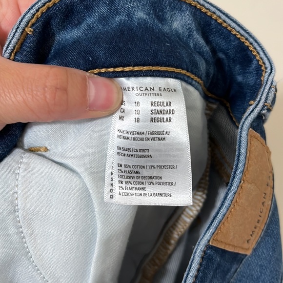 American Eagle Ne(x)t Level Stretch Hi-Rise Medium Wash Denim Jegging Size 10 - Picture 11 of 11